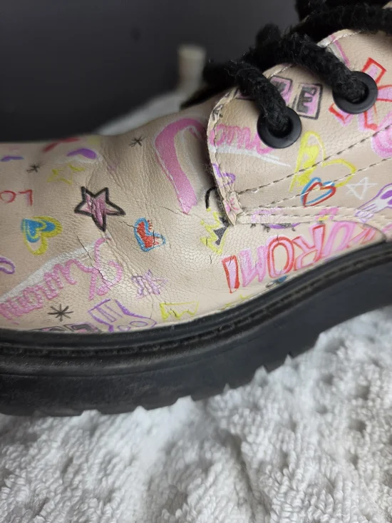 Zara Pink Kuromi Graphic Combat Boots - Picture 6 of 7